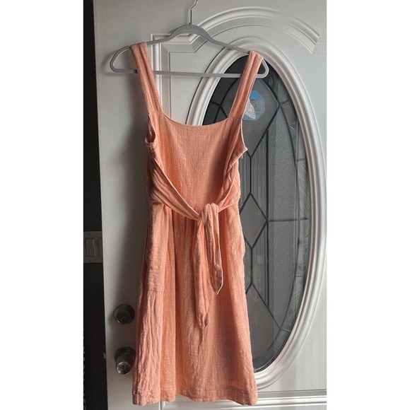 Anthropologie Dresses & Skirts - Anthropologie Meadow Rue St Ingalls Peach Tie Waist Summer Dress Size 10